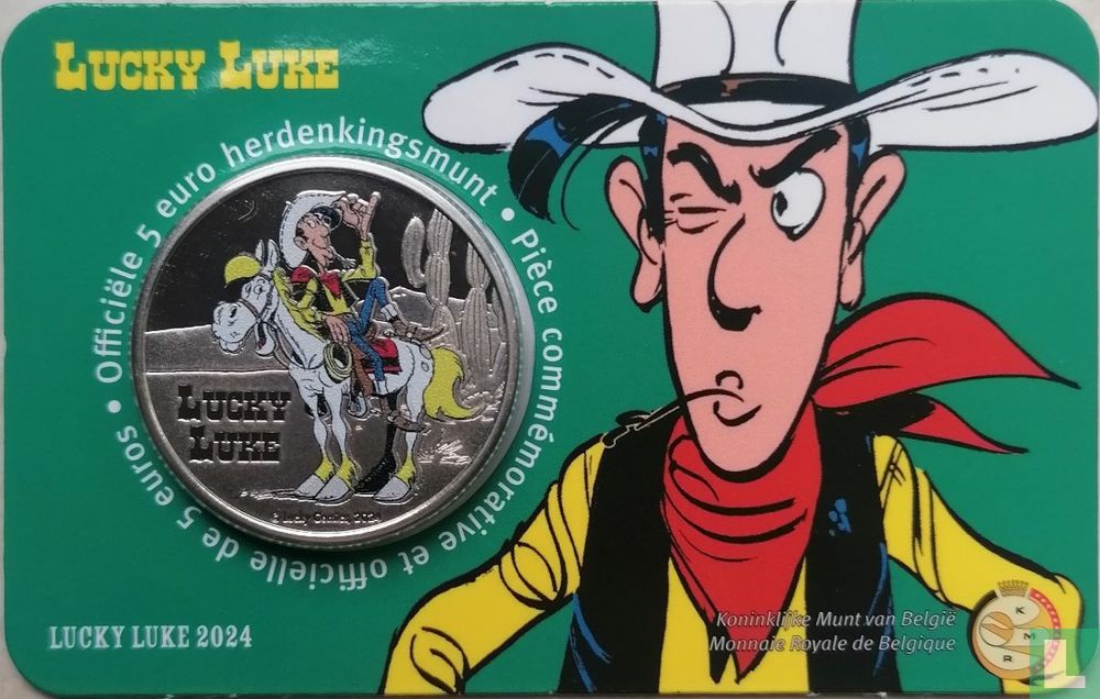 België 5 euro 2024 (coincard - gekleurd) "Lucky Luke"