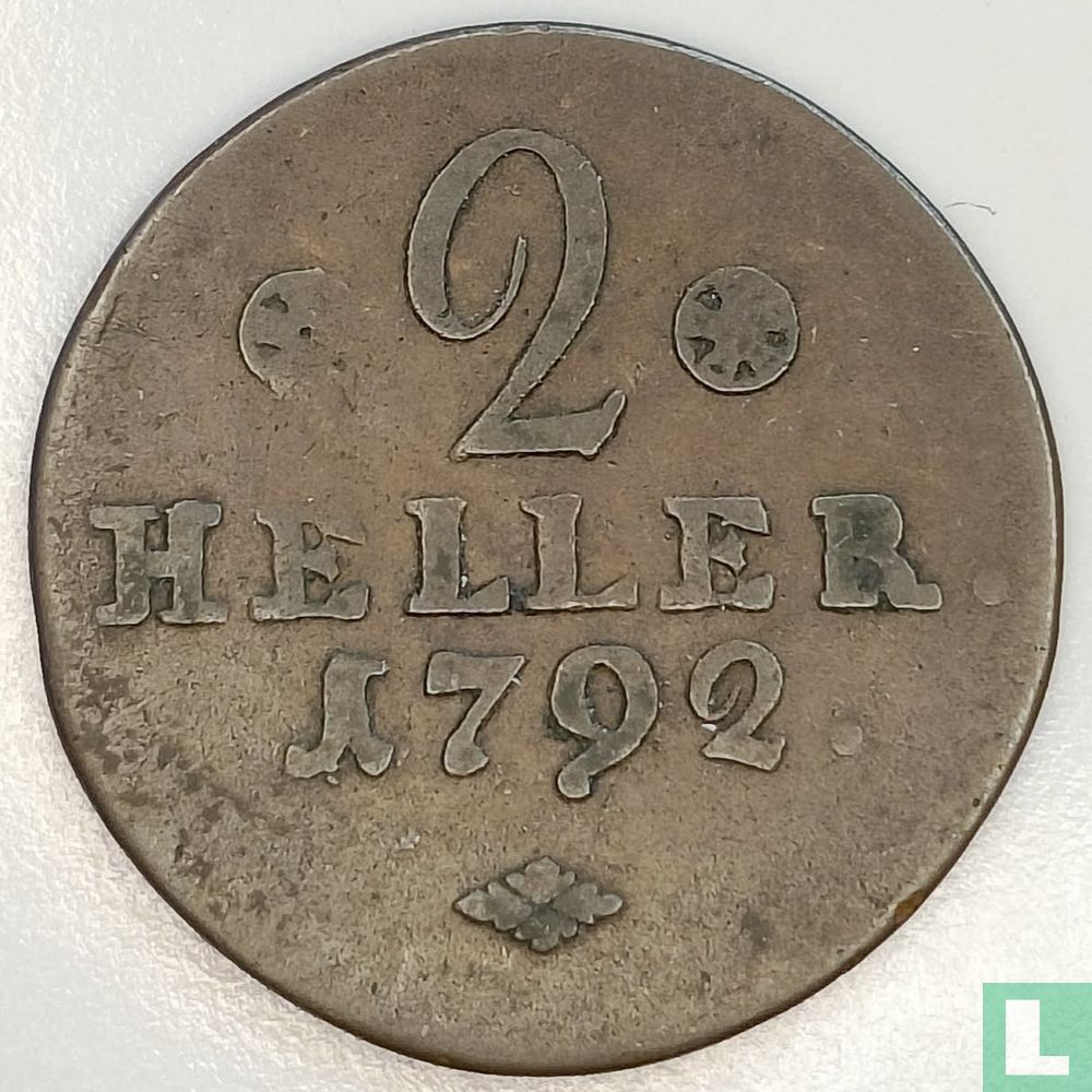 Hessen-Cassel 2 heller 1792