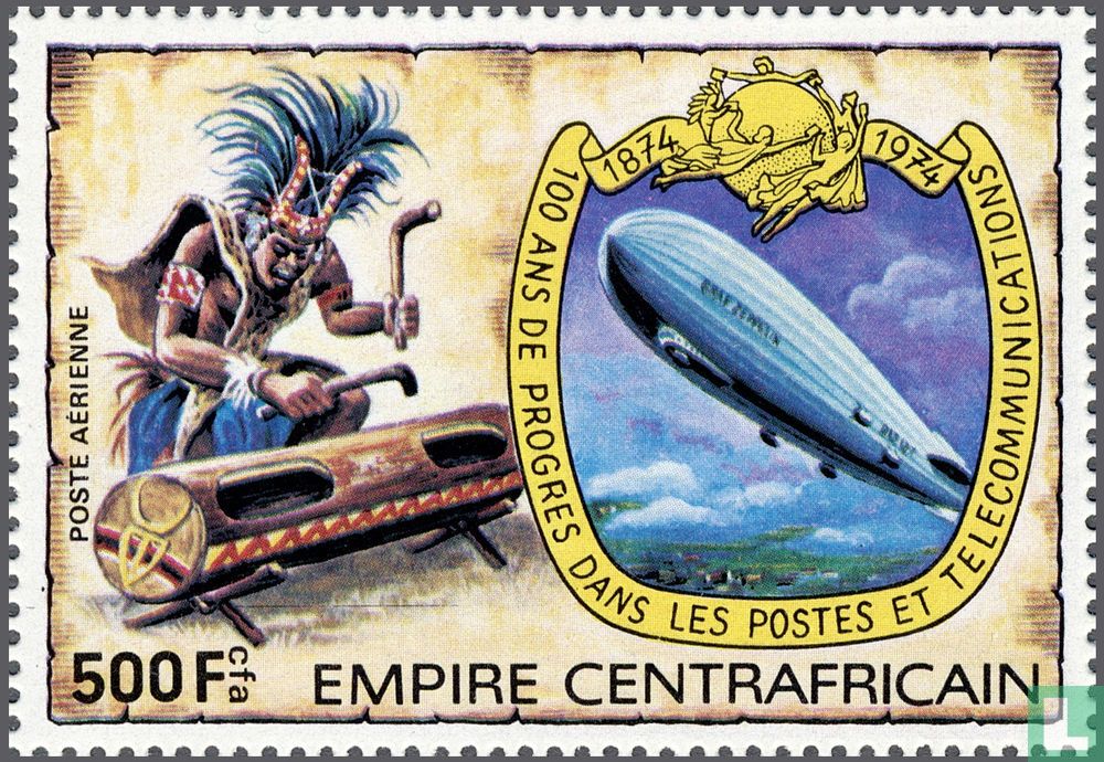 Progress Ptt 100 years of progress PTT 500 (1978) - Central African Republic ...