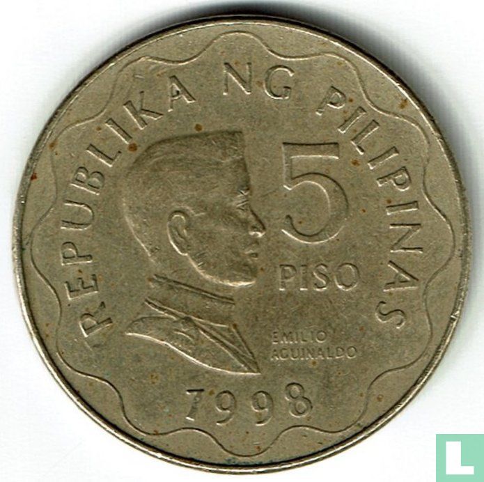 Philippines 5 piso 1998 (without mintmark)