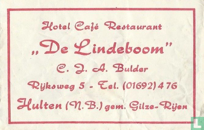 Café Restaurant "De Lindeboom"