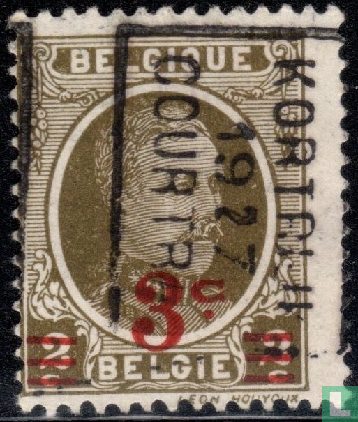 Roi Albert Ier, avec surcharge