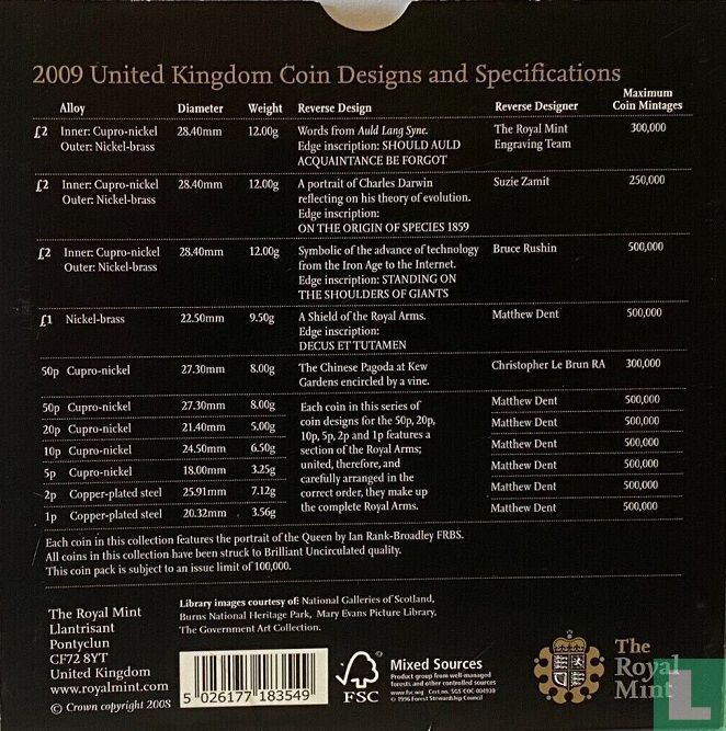 Royaume-Uni coffret 2009