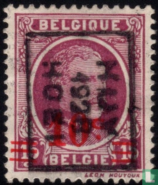 King Albert I, with overprint