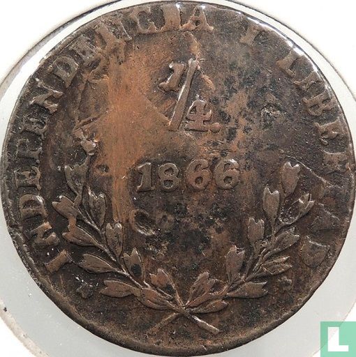 Durango ¼ real 1866 (type 2)
