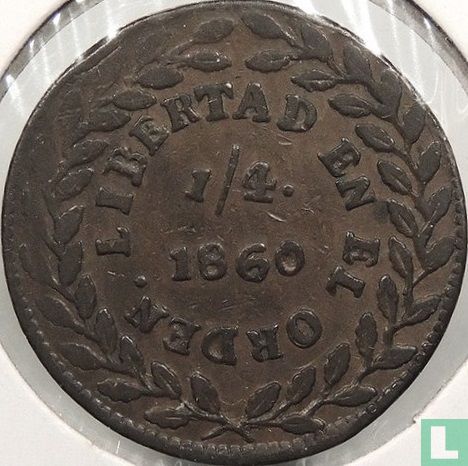 Durango ¼ real 1860