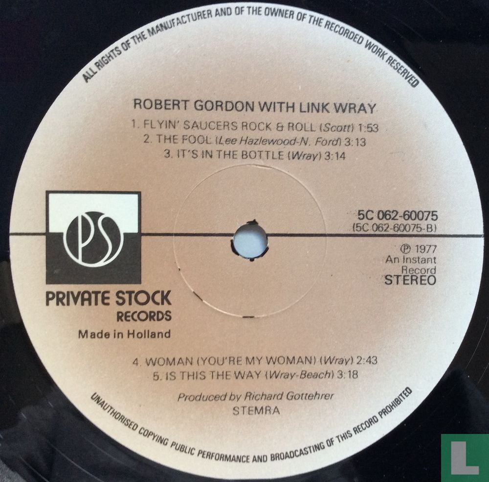 Robert Gordon with Link Wray 