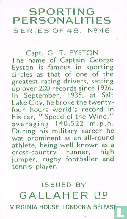 Capt. G. T. Eyston