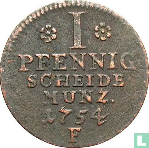 Prusse 1 pfennig 1754