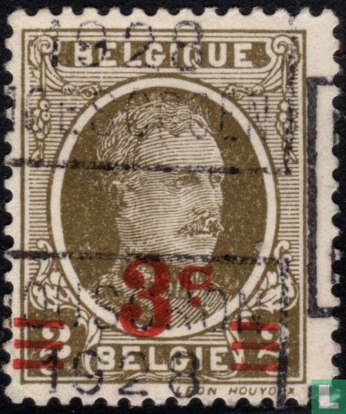 King Albert I, with overprint