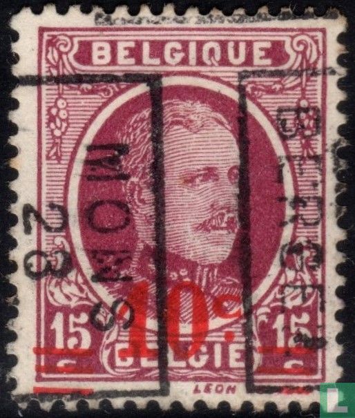 King Albert I, with overprint