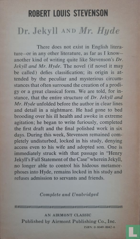 Dr. Jekyll and Mr. Hyde