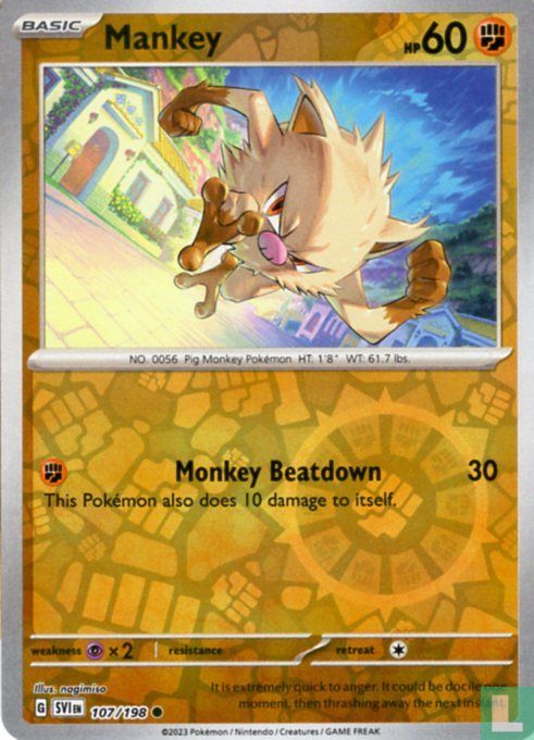 Mankey (reverse holo)