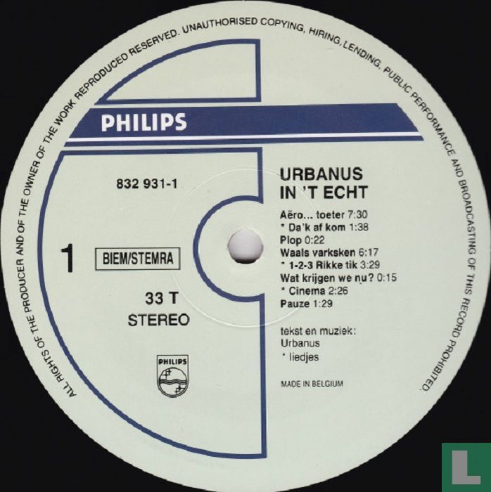 Urbanus: in 't echt!