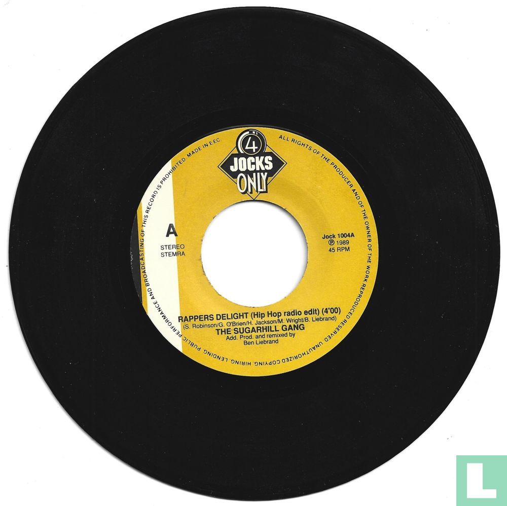 Rappers Delight (Hip Hop Remix '89) Single jock 1004 (1989) - Sugarhill ...