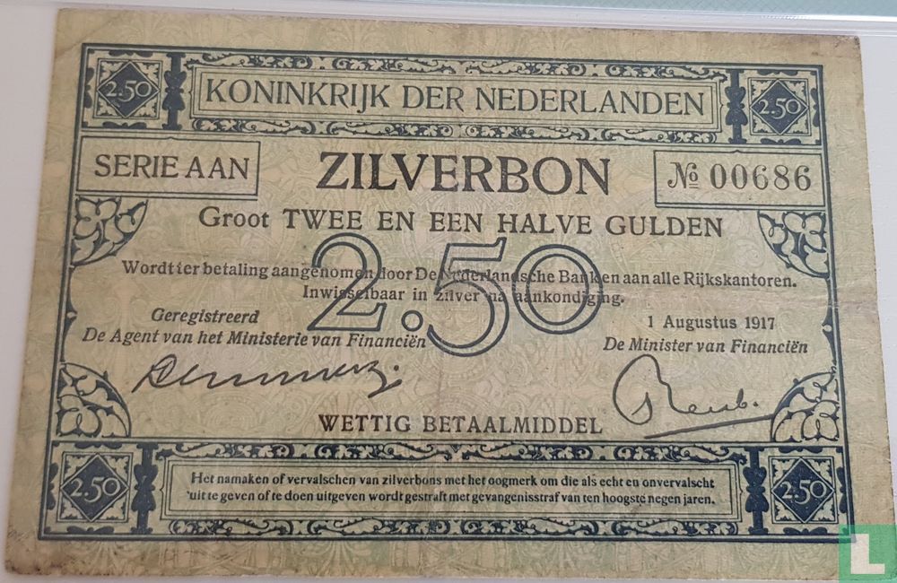 2,5 florins Pays-Bas