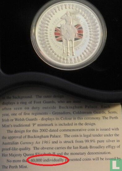 Australië 1 dollar 2002 (PROOF) "50th anniversary Accession of Elizabeth II"