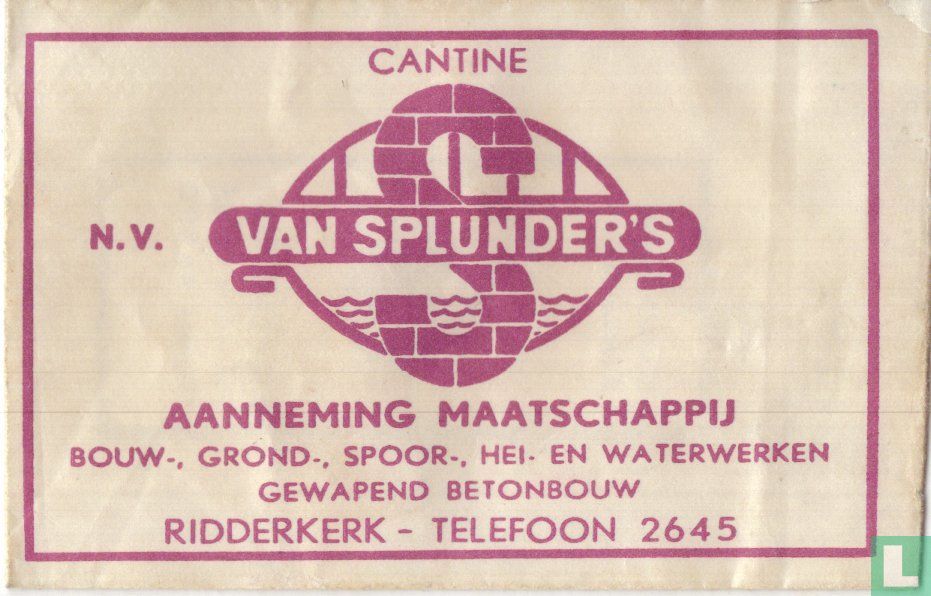 Cantine N.V. Van Splunder's Aanneming Maatschappij - Zakje - LastDodo