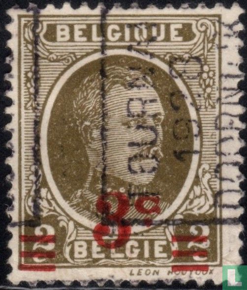King Albert I, with overprint
