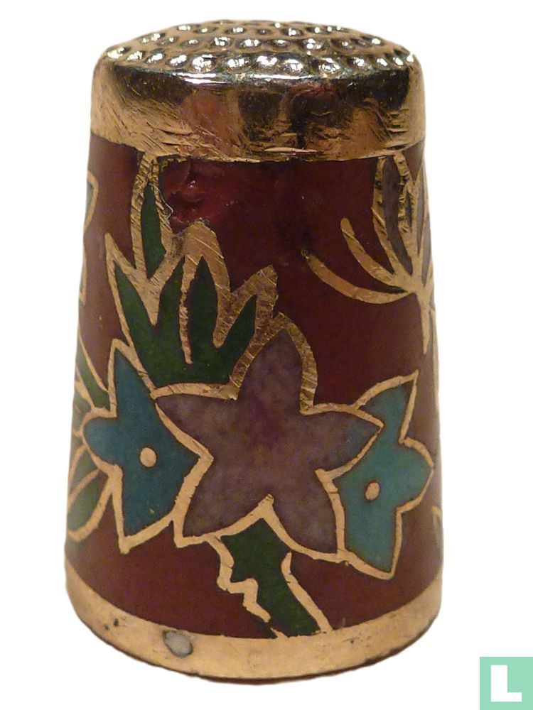 [Messing vingerhoed + kistje]