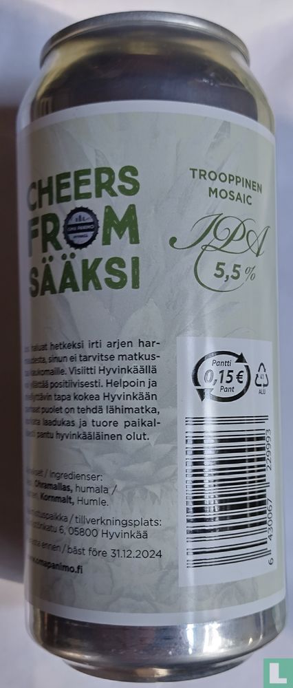 Cheers from Sääksi