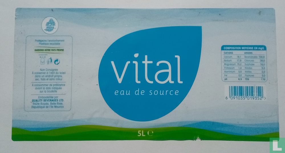 Vital eau de source 5L