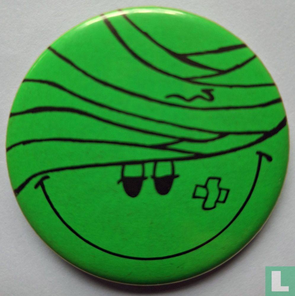 Gewonde smiley [fluorescent vert]