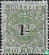 Crown, with overprint