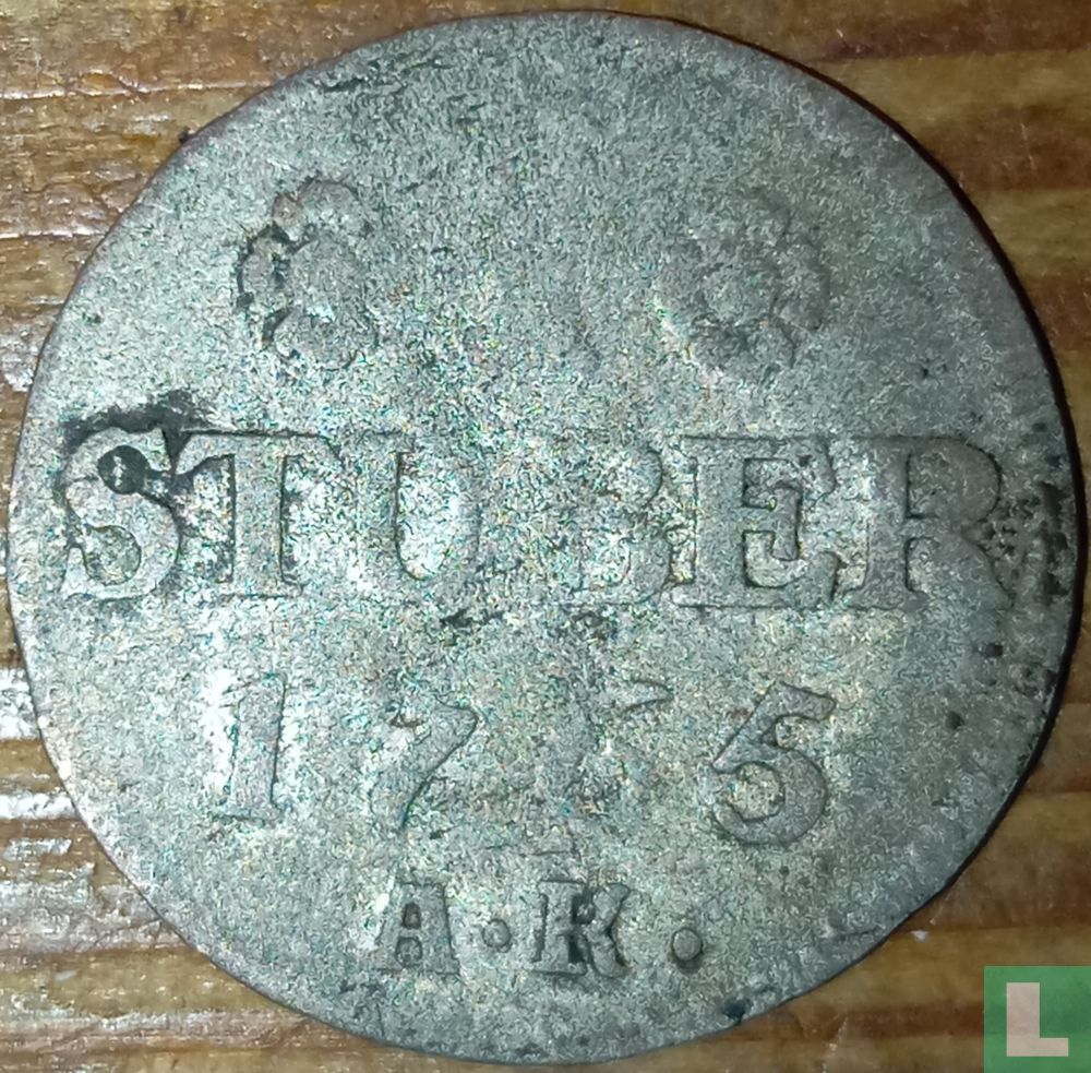 Jülich-Berg 1 stüber 1765 (type 2)