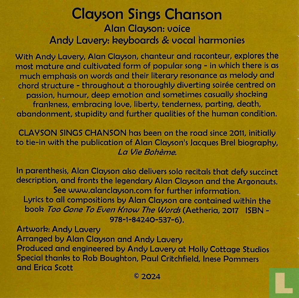 Clayson Sings Chanson