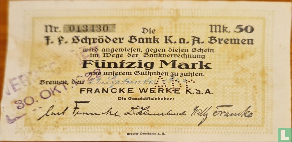 Bremen 50 Mark