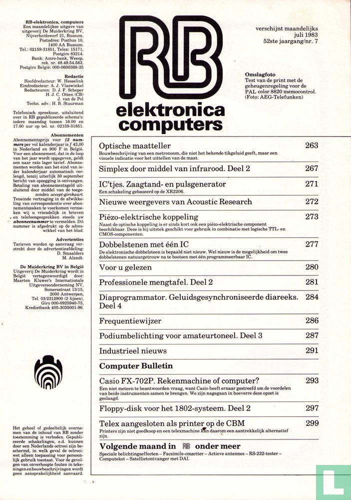 RB elektronica computers 7