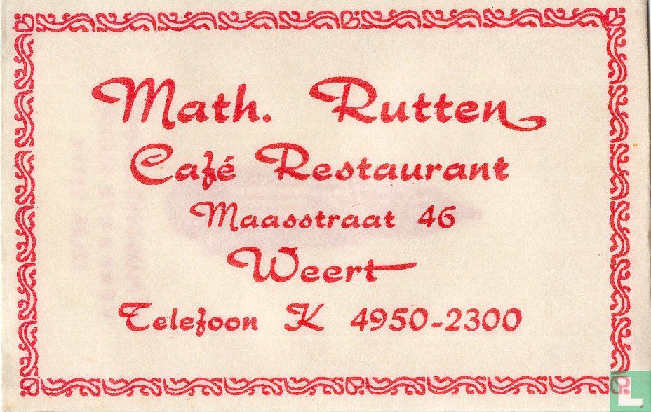 Math. Rutten Café Restaurant