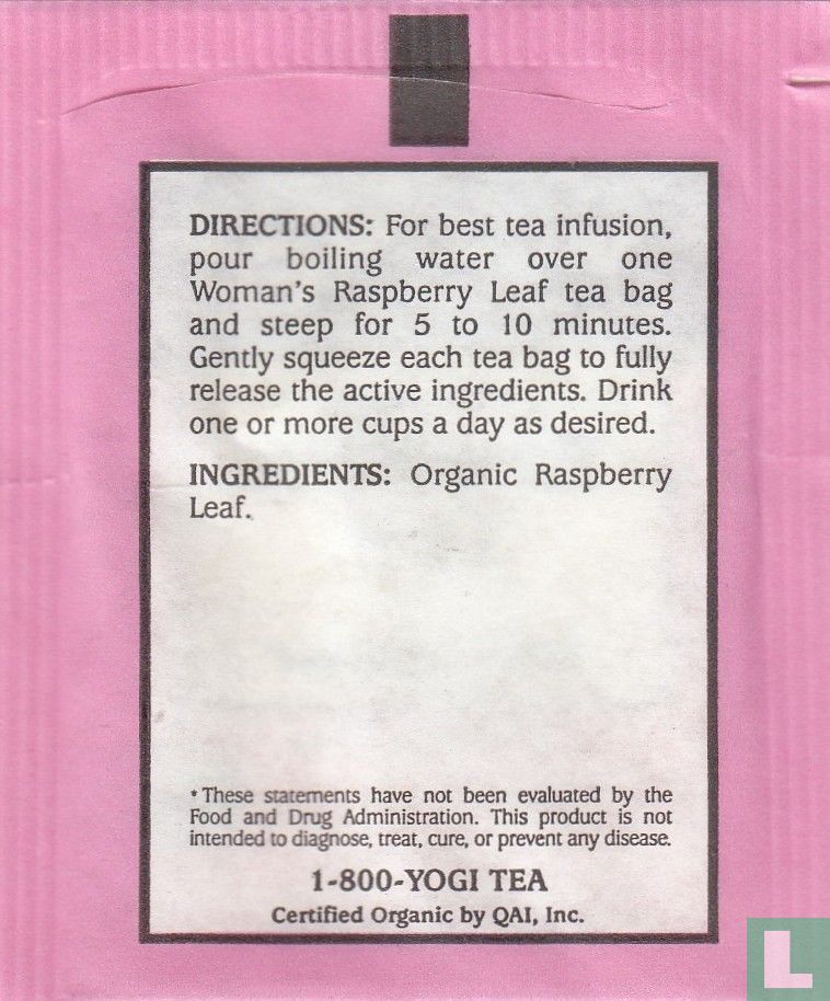 Woman's Raspberry Leaf - Yogi Tea [r] - LastDodo
