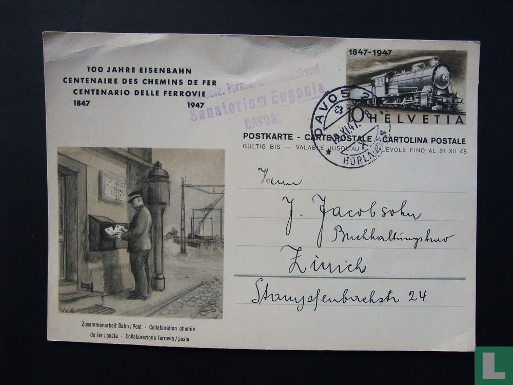 100 years of railway 10 (1947) - Switzerland - LastDodo