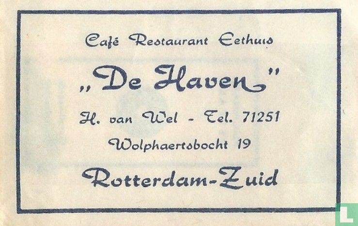 Café Restaurant Eethuis "De Haven"