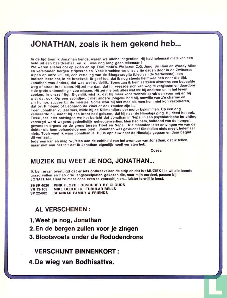 Weet je nog, Jonathan...