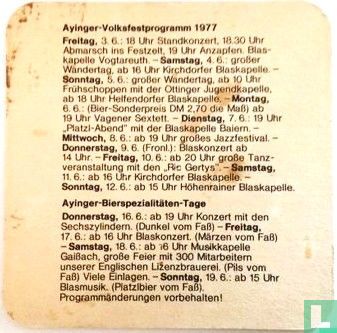 Ayinger - Volksfestprogramm 1977