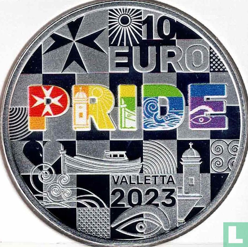 Malta 10 euro 2023 (PROOFLIKE) "Euro Pride in Valletta"