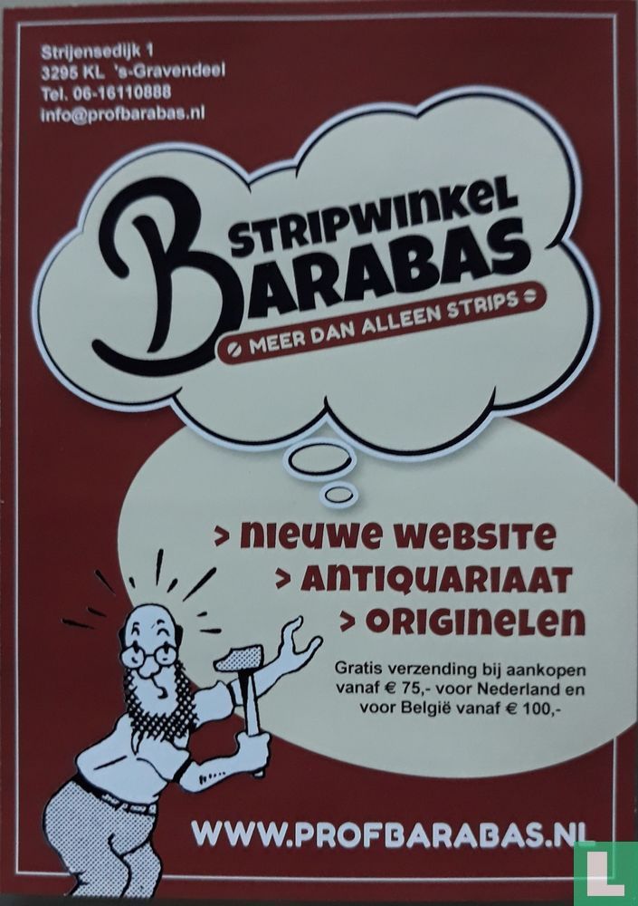 15 jaar stripwinkel Barabas! Verzamel de jubileumprenten