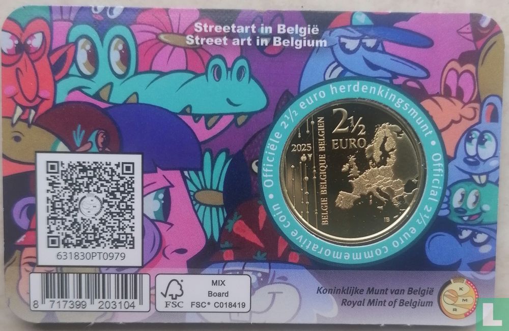 Belgium 2½ euro 2025 (coincard - FRA) 
