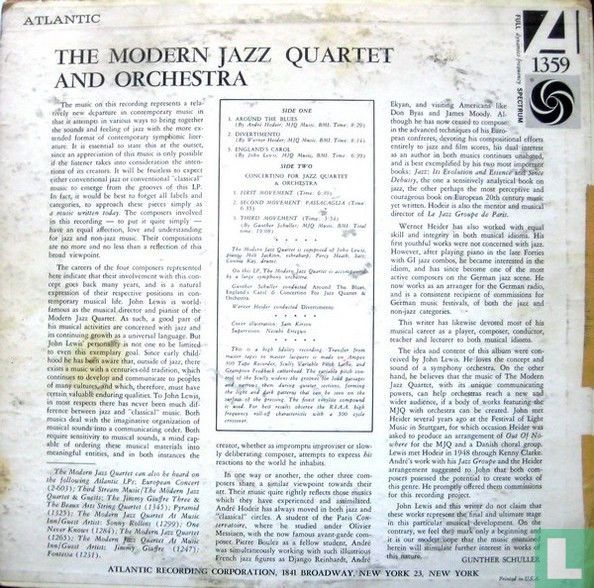 The Modern Jazz Quartet & Orchestra