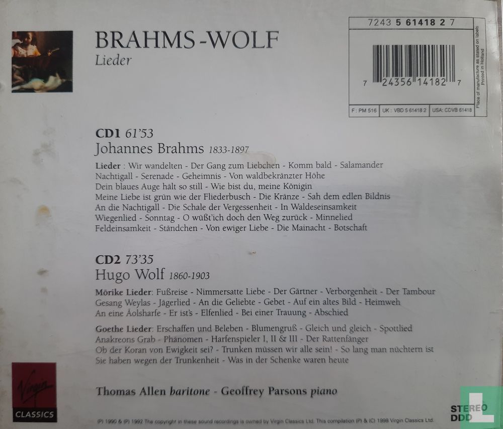 Brahms / Wolf: Lieder