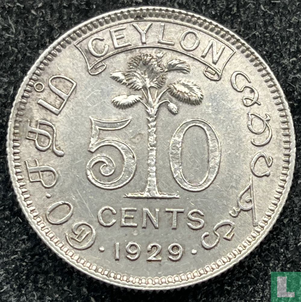 Ceylon 50 Cent 1929