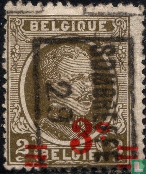 King Albert I, with overprint
