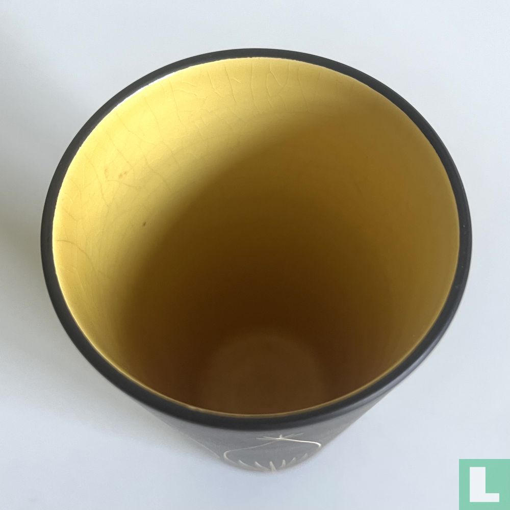 Vase 710D - marron / jaune