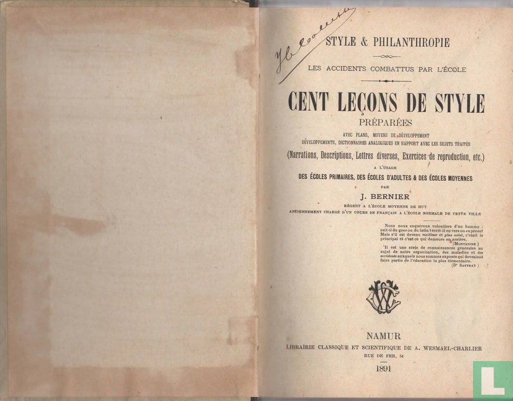 Cent Leçons de Style 