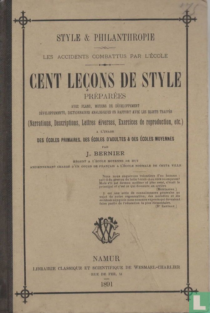Cent Leçons de Style 