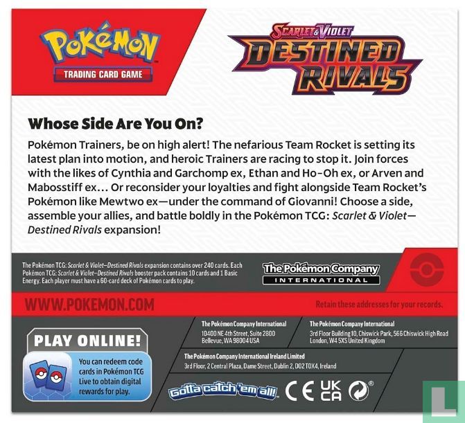 4ld Asd Rivals Scarlet & Violet - Destined Rivals Booster Box (2025) - English)2025 ...