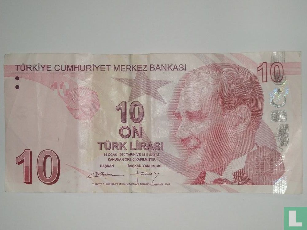 Turkey New 10 Lira 2009